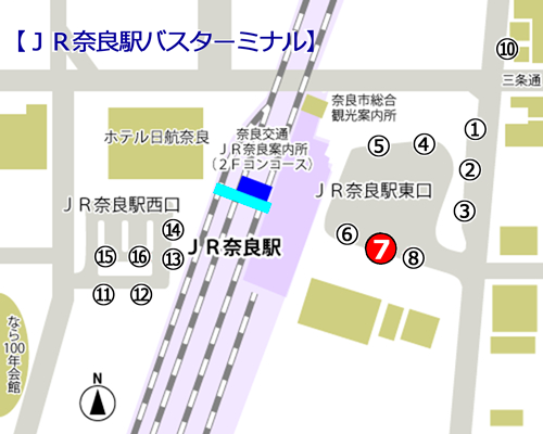 JR奈良駅バスターミナル